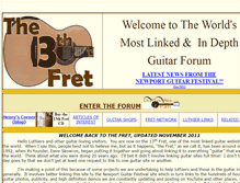 Tablet Screenshot of 13thfret.com
